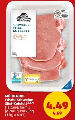 PENNY Mühlenhof frische schweine-stiel-kotelett Angebot