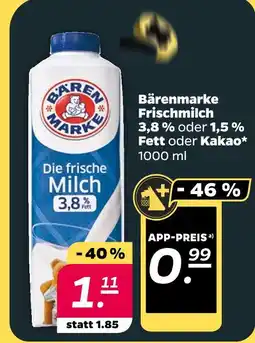 NETTO Bärenmarke frischmilch oder kakao Angebot
