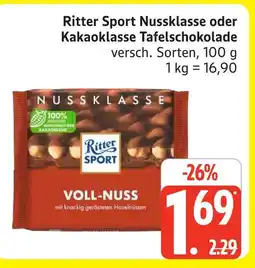 Marktkauf Ritter sport nussklasse tafelschokolade Angebot