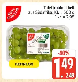Marktkauf Gut & günstig tafeltrauben hell Angebot