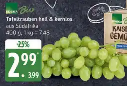 Marktkauf Edeka bio tafeltrauben hell & kernlos Angebot