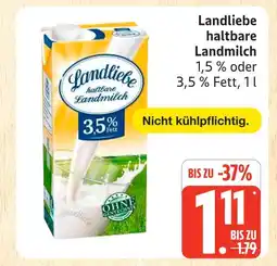 Marktkauf Landliebe haltbare landmilch 1,5 % fett Angebot