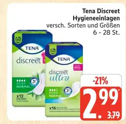 Marktkauf Tena discreet hygieneeinlagen Angebot