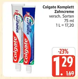 Marktkauf Colgate komplett zahncreme Angebot