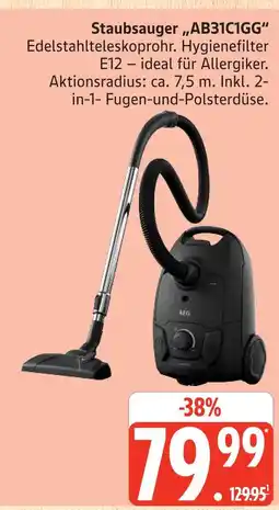 Marktkauf Aeg staubsauger „ab31c1gg“ Angebot