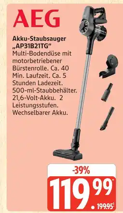 Marktkauf Aeg akku-staubsauger ap31b21tg Angebot