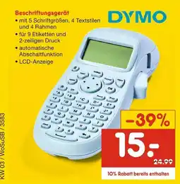 Netto Marken-Discount Dymo beschriftungsgerät Angebot