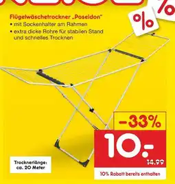 Netto Marken-Discount Flügelwäschetrockner poseidon Angebot
