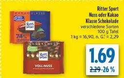 diska Ritter sport nuss klasse schokolade Angebot