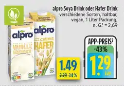 diska Alpro soya drink vanille geschmack Angebot