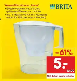 Netto Marken-Discount Brita wasserfilter-kanne aluna Angebot