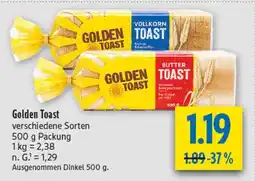 diska Golden toast vollkorn toast Angebot