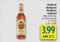 diska Nordbrand goldbrand mild Angebot