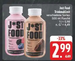 E-Center Just food trinkmahlzeit berry geschmack Angebot