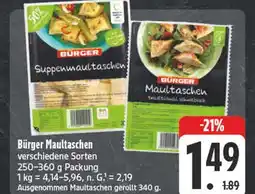 E-Center Bürger suppenmaultaschen Angebot