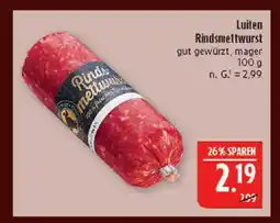 Marktkauf Luiten rindsmettwurst Angebot