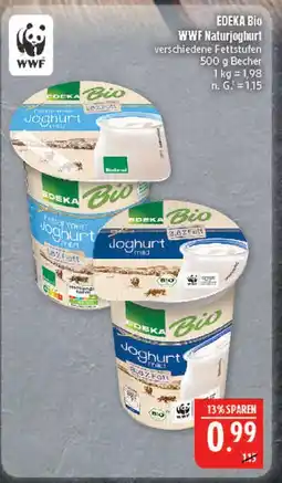 Marktkauf Edeka bio wwf naturjoghurt 3.8% fett Angebot