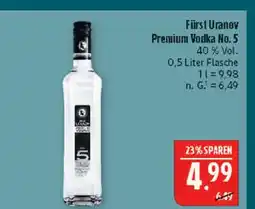 Marktkauf Fürst uranov premium vodka no. 5 Angebot