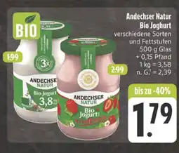Edeka Andechser natur bio-joghurt Angebot