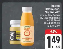 Edeka Innocent der smoothie shot oder saft Angebot