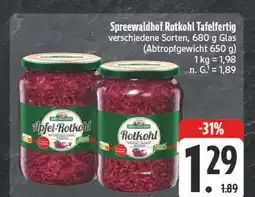 Edeka Spreewaldhof rotkohl tafelfertig Angebot