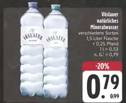 Edeka Vöslauer natürliches mineralwasser Angebot