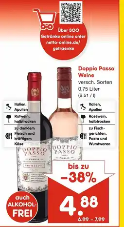 Netto Marken-Discount Doppio passo rotwein, halbtrocken Angebot