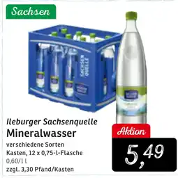 KONSUM Ileburger Sachsenquelle Mineralwasser Angebot