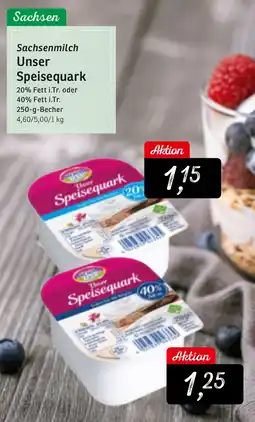 KONSUM Sachsenmilch Unser Speisequark Angebot