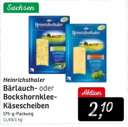 KONSUM Heinrichsthaler Bärlauch- oder Bockshornklee- Käsescheiben Angebot