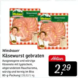 KONSUM Wiesbauer Käsewurst gebraten Angebot