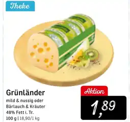 KONSUM Grünländer mild & nussig oder Bärlauch & Kräuter Angebot