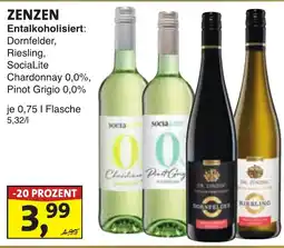 Lösch Depot ZENZEN Entalkoholisiert: Dornfelder, Riesling, SociaLite Chardonnay 0,0%, Pinot Grigio 0,0% Angebot