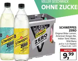 Lösch Depot SCHWEPPES ZERO Original Bitter Lemon, American Ginger Ale, Indian Tonic Water, Wild Berry Angebot