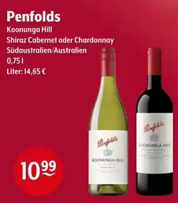 Getränke Hoffmann Penfolds Koonunga Hill Shiraz Cabernet oder Chardonnay Angebot