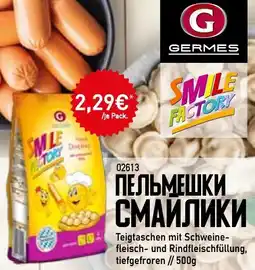 Mix Markt GERMES Teigtaschen mit Schweinefleisch- und Rindfleischfüllung, tiefgefroren Angebot