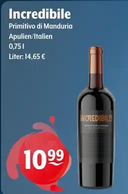 Getränke Hoffmann Incredibile Primitivo di Manduria Angebot