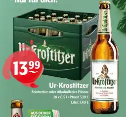 Getränke Hoffmann Ur-Krostitzer Feinherbes oder Alkoholfreies Pilsner Angebot