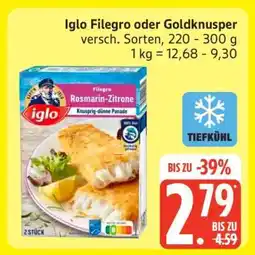 Edeka Iglo Filegro oder Goldknusper Angebot