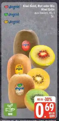 Edeka Kiwi Gold, Rot oder Bio Kiwi Grün Angebot