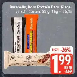 Edeka Barebells, Koro Protein Bars, Riegel Angebot