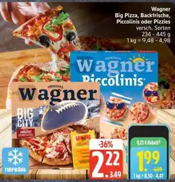 Edeka Wagner Big Pizza Backfrische, Piccolinis oder Pizzies Angebot