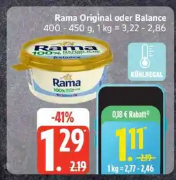 Edeka Rama Original oder Balance Angebot