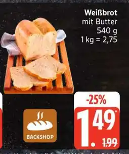 Edeka Weißbrot mit Butter Angebot