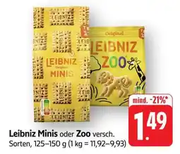 Edeka Leibniz Minis oder Zoo Angebot