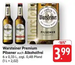Edeka Warsteiner Premium Pilsener auch Alkoholfrei Angebot
