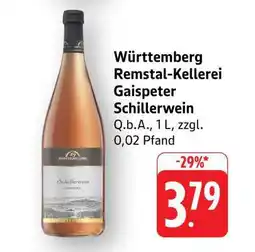 Edeka Württemberg Remstal-Kellerei Gaispeter Schillerwein Angebot