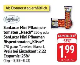 Edeka SanLucar Mini Pflaumentomaten Angebot