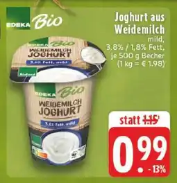 Edeka EDEKA Bio Joghurt aus Weidemilch Angebot