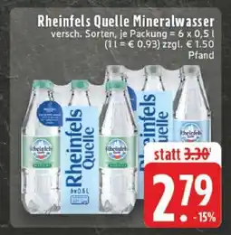 Edeka Rheinfels Quelle Mineralwasser Angebot